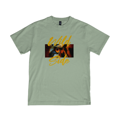 Wild Side Oversized Sage Green T-Shirt