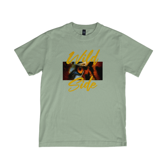 Wild Side Oversized Sage Green T-Shirt