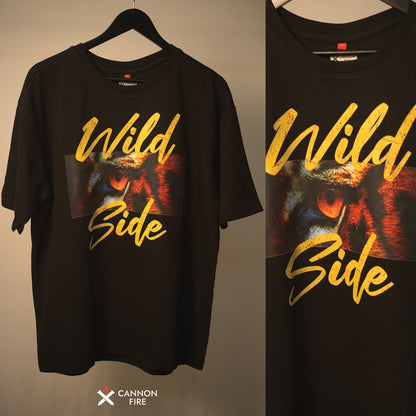 Wild Side Oversized Black T-Shirt